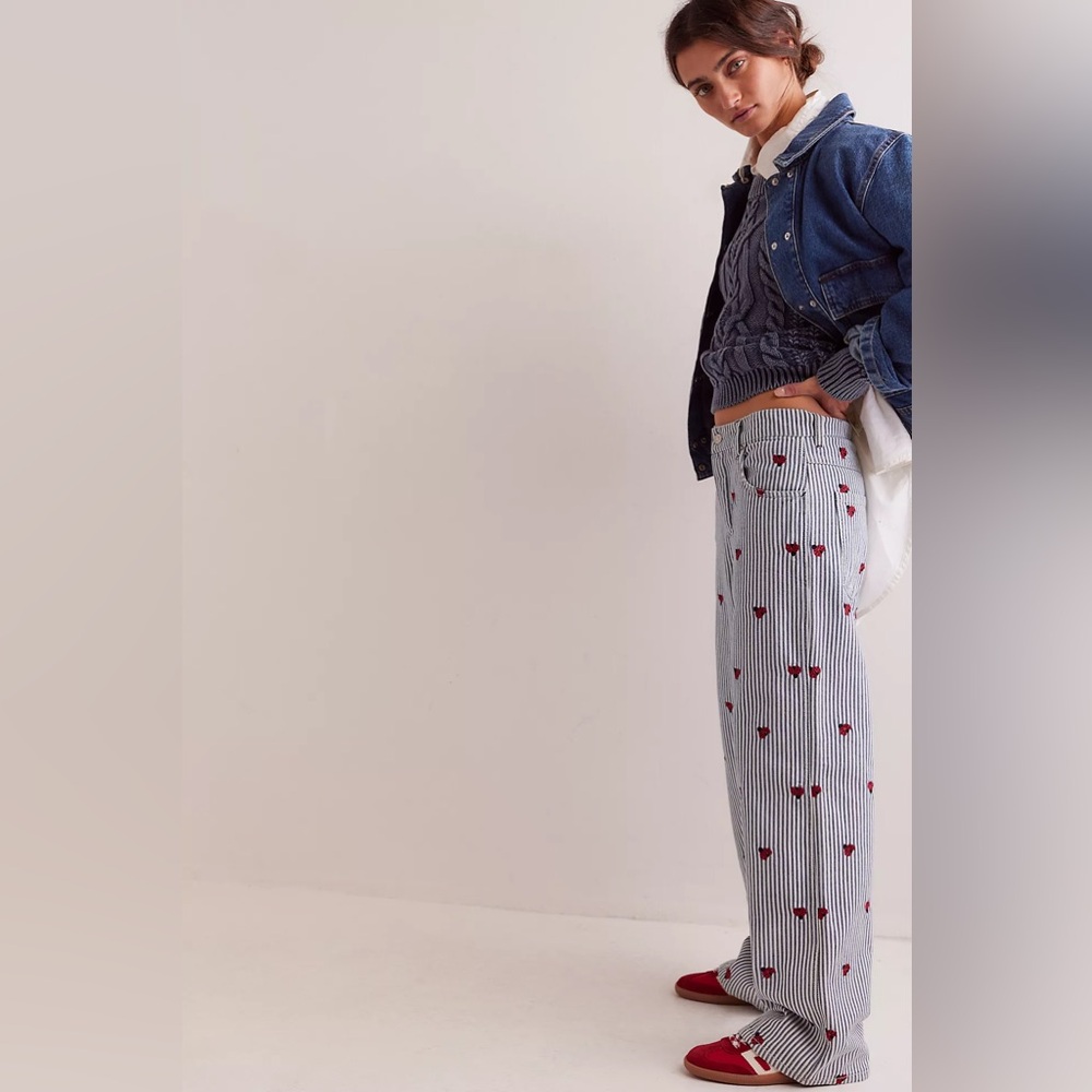 NWT We The Free By Free People Bugged Out Straight-Leg Jeans Lady Luck Size 26 - Picture 3 of 4